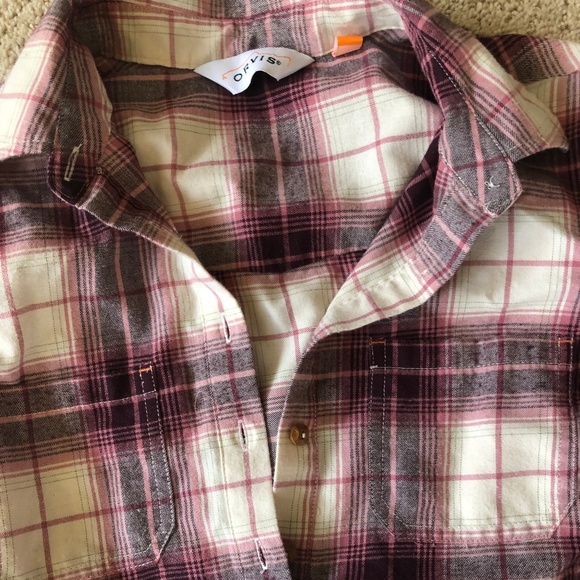 Orvis half button plaid top - Picture 2 of 3